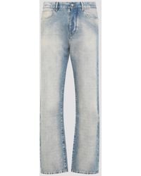 Amiri - Antique Indigo Blue Cotton Ma Quad Cuff Straight Jeans - Lyst