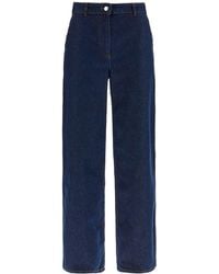 Maison Kitsuné - Straight Jeans With Embroidery - Lyst