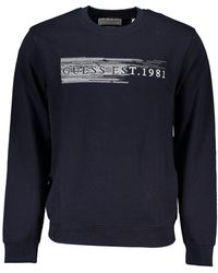 Guess - Sleek Crew Neck Embroidered Sweatshirt - Lyst
