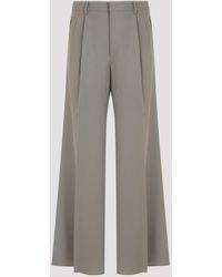 Etro - Grey Double Pleat Wool Trousers - Lyst