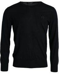 Dolce & Gabbana - Bee Cashmere Crewneck Pullover Sweater - Lyst