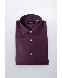Baldinini - Purple Cotton Men Shirt - Lyst