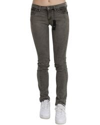 CoSTUME NATIONAL - Low Waist Skinny Denim Cotton Jeans Gray Pan70726 - Lyst