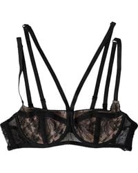 Dolce & Gabbana - Floral Lace Nylon Balconcino Bra Underwear - Lyst