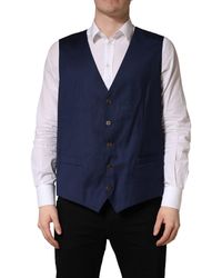 Dolce & Gabbana - Wool Dress Formal Waistcoat Vest Virgin Silk - Lyst