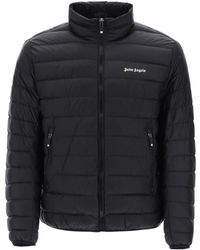 Palm Angels - Lightweight Down Jacket With Embroidered Logo - Lyst