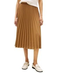Tommy Hilfiger - Brown Recycled Polyester Midi Skirt - Lyst
