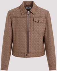 Marine Serre - Brown Regenerated Moon Diamant Tailoring Jacquard Recycled Polyester Jacket - Lyst