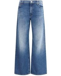 Mother - Blue Cotton Flared Jeans - Lyst