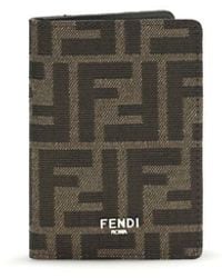 Fendi - Brown Calf Leather Bos Taurus Wallet - Lyst