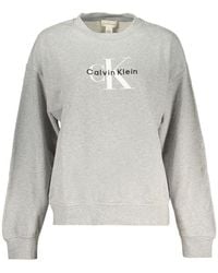 Calvin Klein - Gray Cotton 's Sweatshirt - Lyst