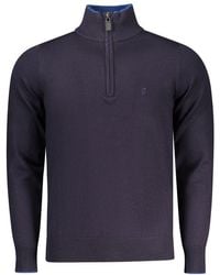COVERI MOVING - Blue Viscose Men Sweater - Lyst