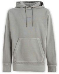 BOSS - Elegant Cotton Hooded Sweatshirt - Lyst