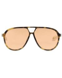 McQueen - Brown Acetate Sunglasses - Lyst