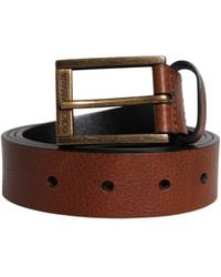 Dolce & Gabbana - Calf Leather Classic Metal Buckle Belt - Lyst