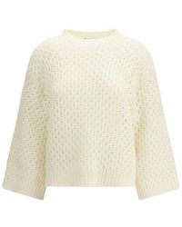 Fabiana Filippi - Beige Wool Oves Aries Sweatshirt - Lyst