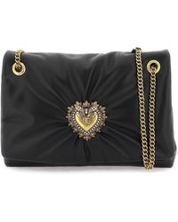 Dolce & Gabbana - Devotion Large Shoulder Bag In Nappa Leather - Lyst