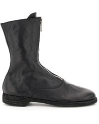 Guidi - Front Zip Leather Ankle Boots - Lyst