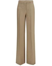 Max Mara - Beige Linen Casual Pants - Lyst