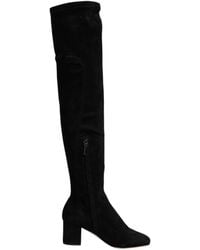 Dolce & Gabbana - Black Suede Leather Knee High Boots Shoes - Lyst