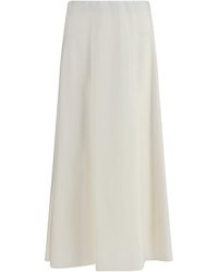 Brunello Cucinelli - Beige Wool Oves Aries Midi Skirt - Lyst