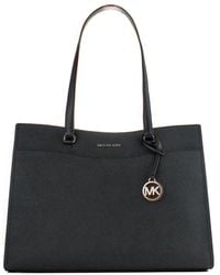 Michael Kors - Black Leather Tote Bag - Lyst