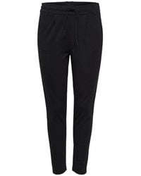 ONLY - Black Viscose Casual Pants - Lyst