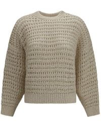 Brunello Cucinelli - Beige Wool Oves Aries Sweatshirt - Lyst
