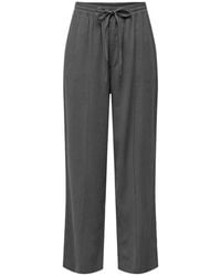 Jacqueline De Yong - Gray Viscose Casual Pants - Lyst