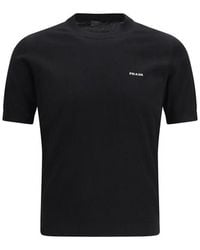 Prada - Black Cotton T - Lyst