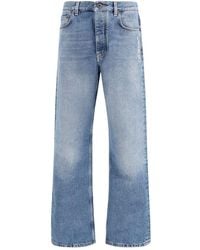 Off-White c/o Virgil Abloh - Blue Cotton Relaxed Fit Jeans - W30 - Lyst