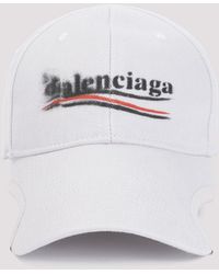 Balenciaga - Off White Cotton Political Stencil Hat - Lyst