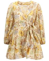 Zimmermann - Multicolor Cotton Casual Dress - Lyst