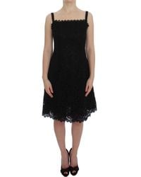 Dolce & Gabbana - Floral Lace Shift Knee Length Dress - Lyst