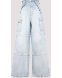 Vetements - Light Blue Cotton Transformer Baggy Jeans - Lyst
