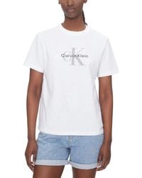 Calvin Klein - White Cotton T - Lyst