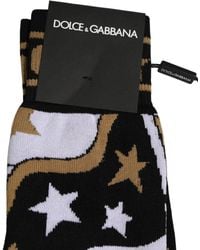 Dolce & Gabbana - White Polka Dot Over The Calf Accessory Socks - Lyst