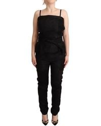 La Maison Du Couturier - Black Spaghetti Strap Jumpsuit Dress - Lyst