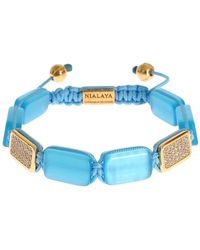 Nialaya - Cz Opal 18k Gold 925 Bracelet - Lyst