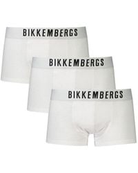Bikkembergs - White Polyester Men Boxer - Lyst