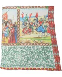 Dolce & Gabbana - Multicolor Silk Printed Square Foulard Scarf - Lyst