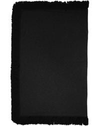 Dolce & Gabbana - Black Wool Knitted Fringed Warmer Shawl Scarf - Lyst