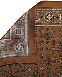 Dolce & Gabbana - Brown Geometric Pocket Square Foulard Scarf - Lyst
