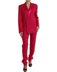 Dolce & Gabbana - Red Martini Wool Slim Fit 3 Piece Suit - Lyst