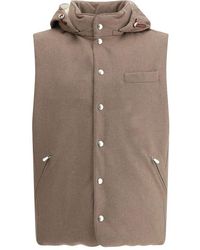 Brunello Cucinelli - Wool Down Vest - Lyst