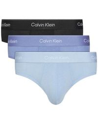 Calvin Klein - Blue Cotton Briefs - Lyst