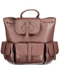 Coccinelle - Brown Leather Backpack - Lyst