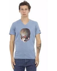TRUSSARDI ACTION - Light Blue Cotton Men T - Lyst