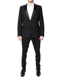 Dolce & Gabbana - Black Wool Single Breasted 2 Piece Suit - Lyst