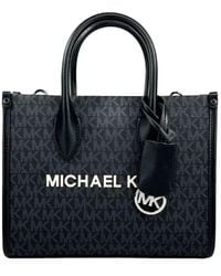Michael Kors - Mirella Signature Small Top Zip Tote Bag Black - Lyst